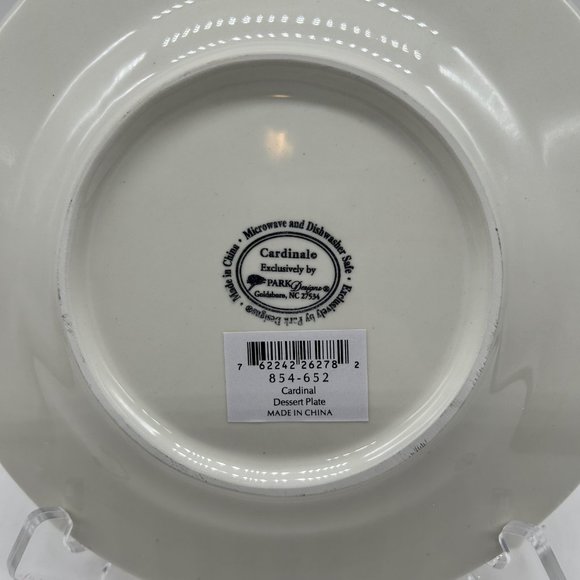 Park Designs Cardinal Salad Dessert Plate 8 3/8" Carindal on Pine Tree Branch - Picture 4 of 5